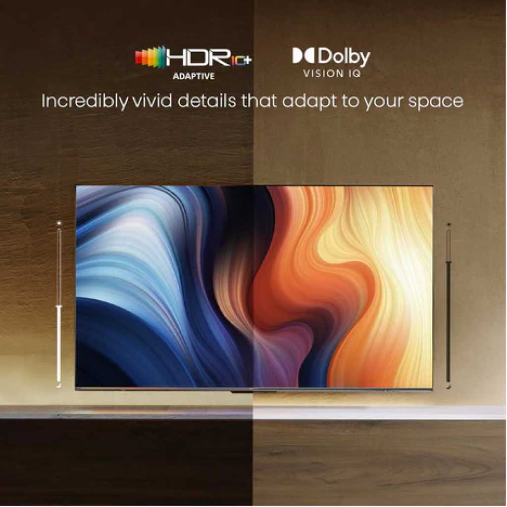 Hisense ULED 55 Inch Quantum Dot UHD Smart 4K TV, Dolby Vision IQ, Game Mode pro, HDR Adaptive, Dolby Atmos, Bluetooth, HDMI, USB - Black