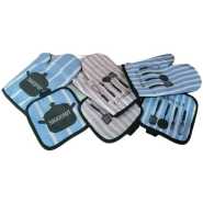 2pc Cotton Multi-Design Oven Mitt And Pot Holder -Multi-Colours.