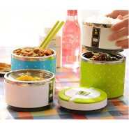 3 Layer Steel Food Insulated Lunch Box Container Tiffin- Multi-colours.