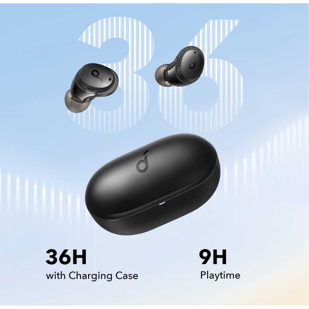 Soundcore by Anker Life A3i Noise Cancelling Earbuds, Deep Bass, Hybrid ANC, AI-Enhanced Calls with 4 Mics, 36H Playtime with Fast Charging, Bluetooth 5.2 Earbuds, 22 Custom EQ, Transparency Mode