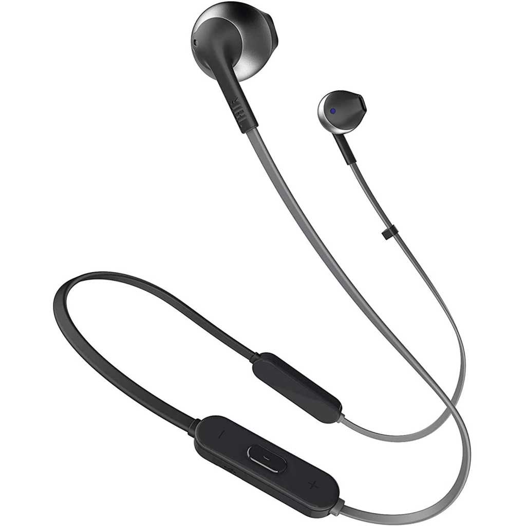 JBL T205BT by Harman Wireless Bluetooth in Ear Neckband Headphones With Mic, Jbl Pure Bass Sound, 6Hr Battery Life, Hands Free Calls (Black)
