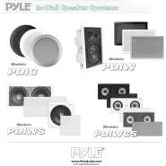 Pyle Two Way Stereo Sound Speaker – Dual Professional Audio Speakers System – In Wall / In Ceiling White Mount Flush, 6.5″ Midbass, 1/2 Inch Polymer Tweeter – Indoor Home Theater Ceiling Mounting Type Speakers TilyExpress