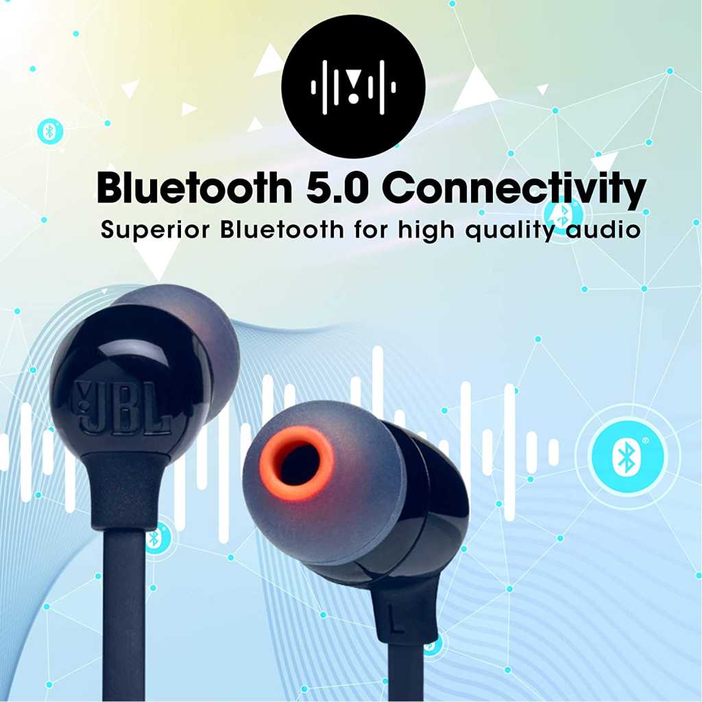 JBL Tune 125BT by Harman in-Ear Bluetooth Headphone with Built-in Mic, 16 Hours Playtime, Bluetooth 5.0, Dual Connect and Quick Charging (Blue)