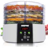 Geepas 520W Digital Food Dehydrator GFD63013UK – Food Dryer With 5 Large Trays, Adjustable Temperature & Timer Settings, Ideal For Fruit, Healthy Snacks, Vegetables, Meats & Chili, Bpa-Free - 2 Years Warranty