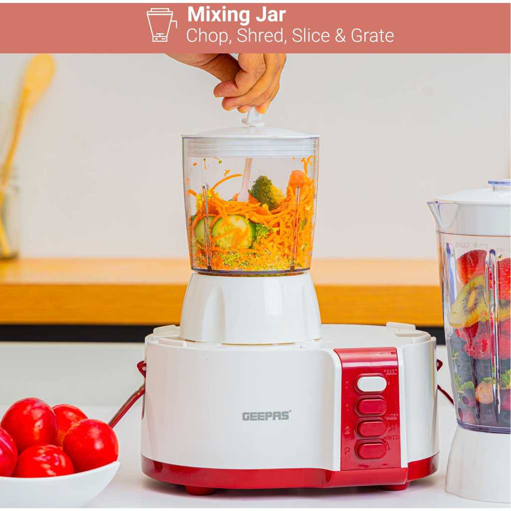 Geepas 2 Speed 4 In 1 Food Processor | Blender, Grinder, Chopper, Model No GSB9890