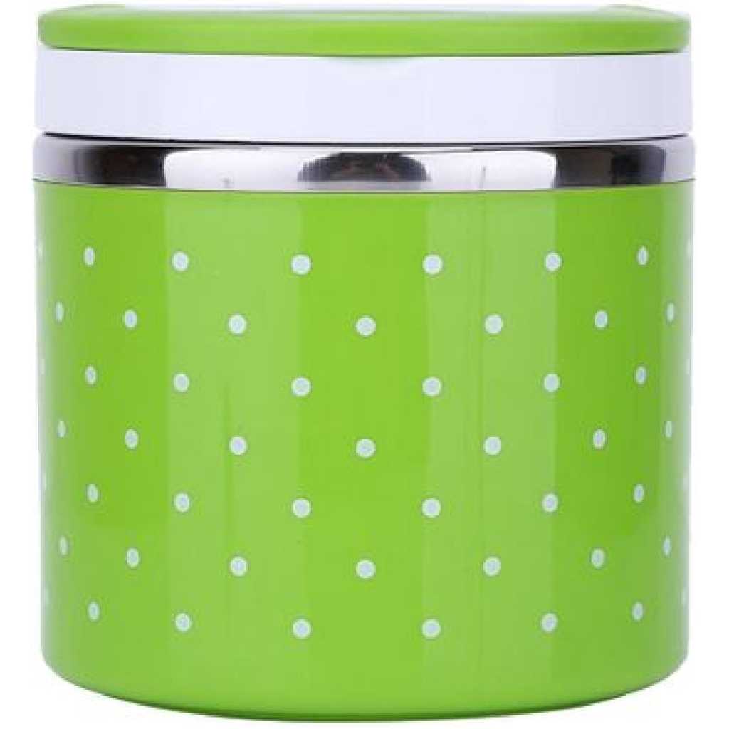 1 Layer Steel Food Insulated Lunch Box Container Tiffin- Multi-colours.