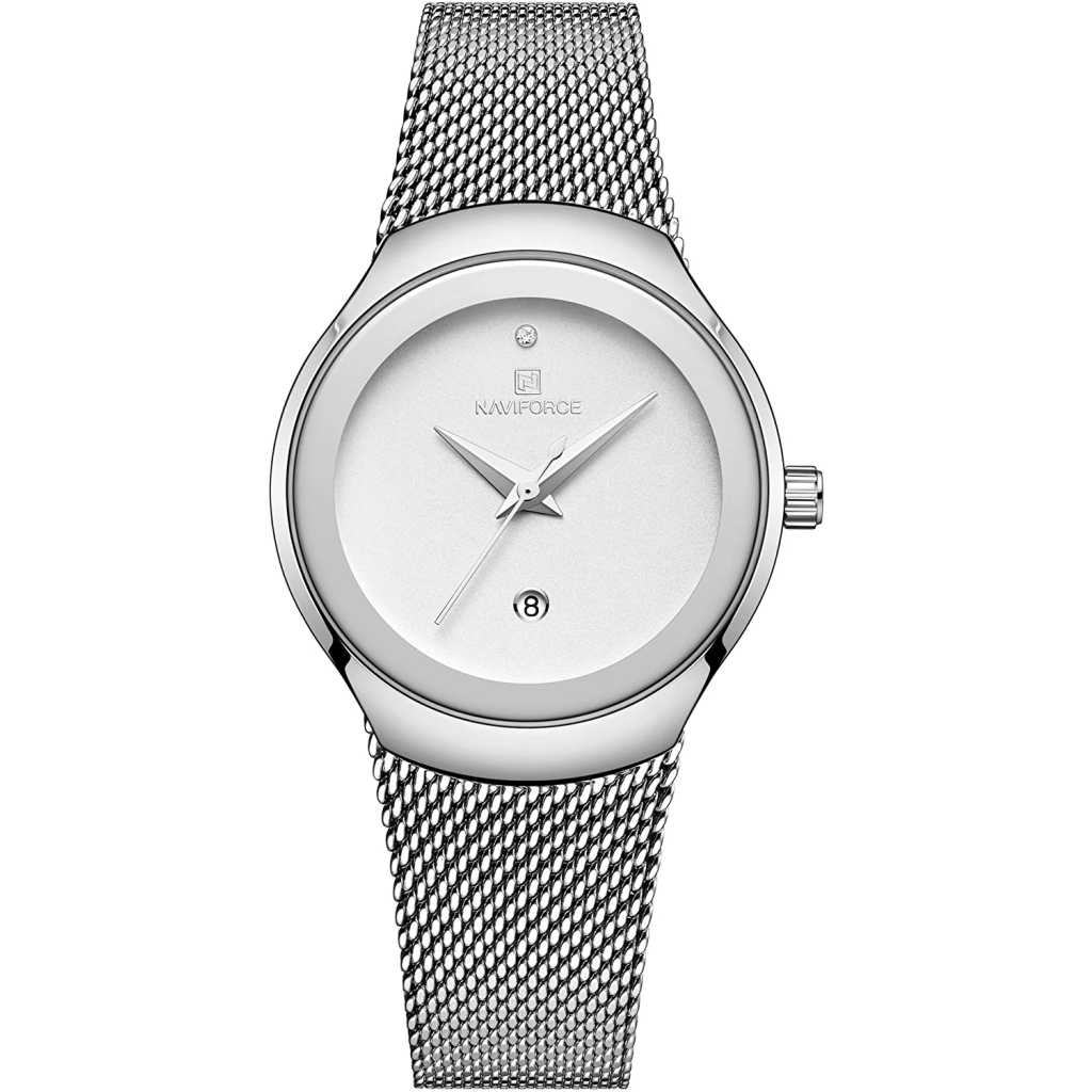 NAVIFORCE Women s Analogue Quartz Watch Waterproof Simple Stainless Steel Band TilyExpress Uganda