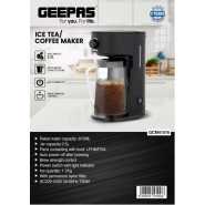 Geepas 2.5L Ice Tea/ Coffee Maker, With Permanent Nylon Filter, GCM41516 | Ice Tea Maker with Infusion Pitcher for Hot/Cold Water | Iced Coffee Maker for Ground Coffee with Brew Strength Selector