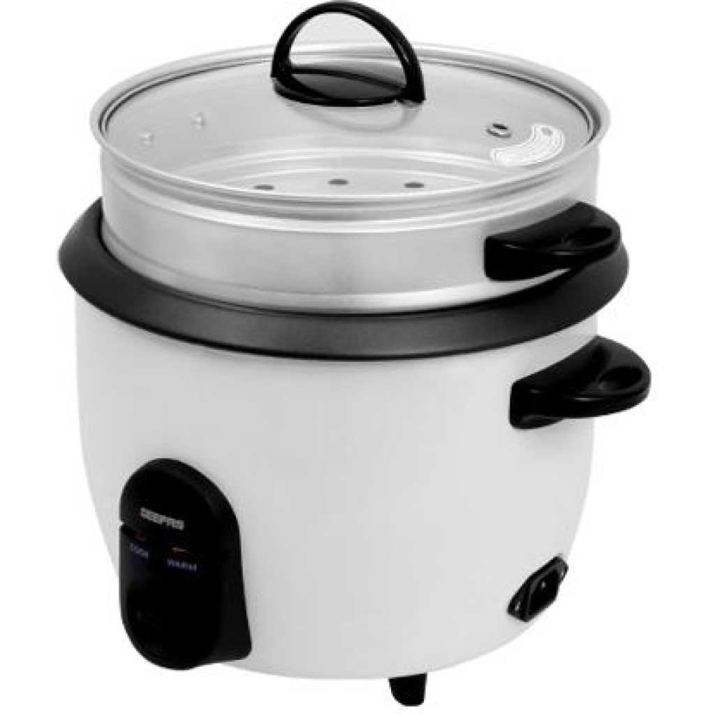Geepas GRC35011 1.5L Automatic Rice Cooker 500W - Steam Vent Lid & Simple One Touch Operation |Make Rice, Steam Healthy Food & Vegetables | 2 Year Warranty
