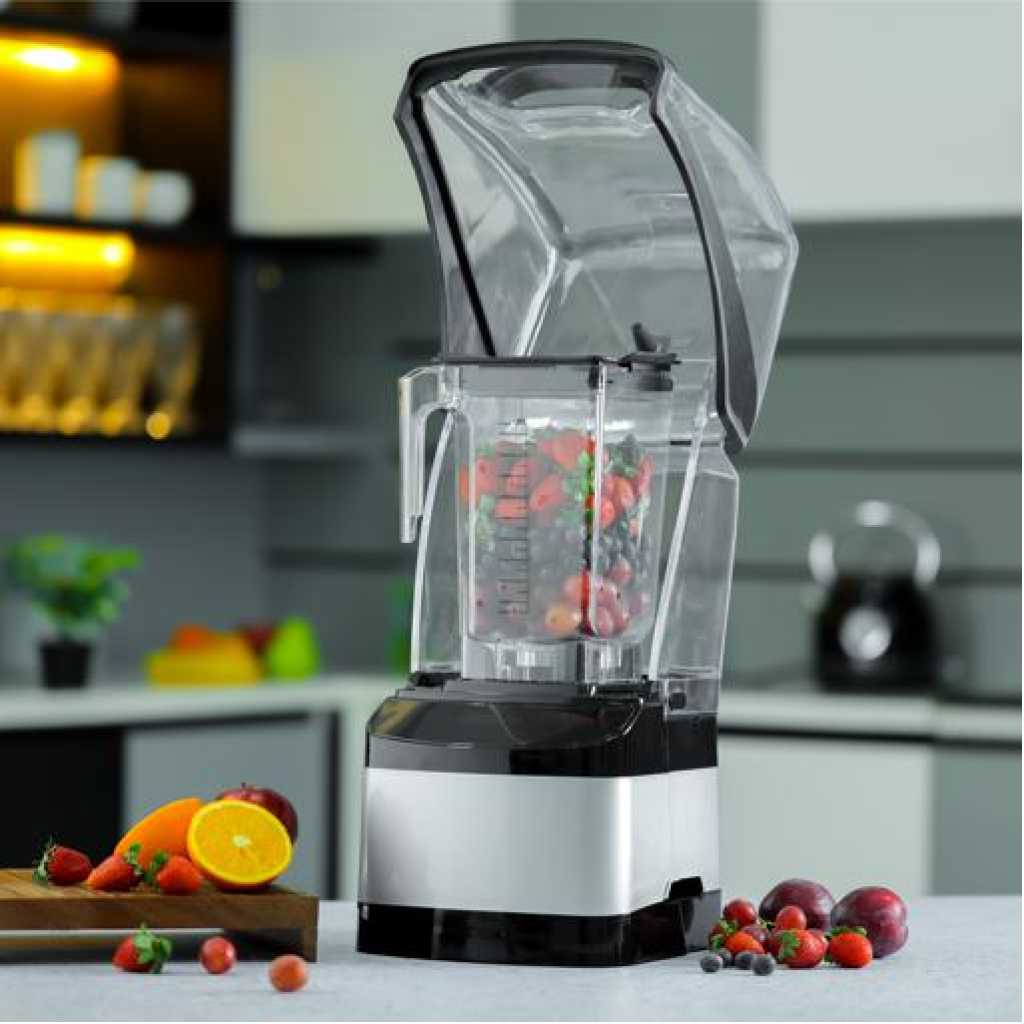 Geepas| GSB44084 Sound Proof Digital Blender, LED Timer, 2L Jar, GSB44084 | Nine Preprogrammed Function | 1800W Blender for Flavored Milk, Smoothie, Sorbet