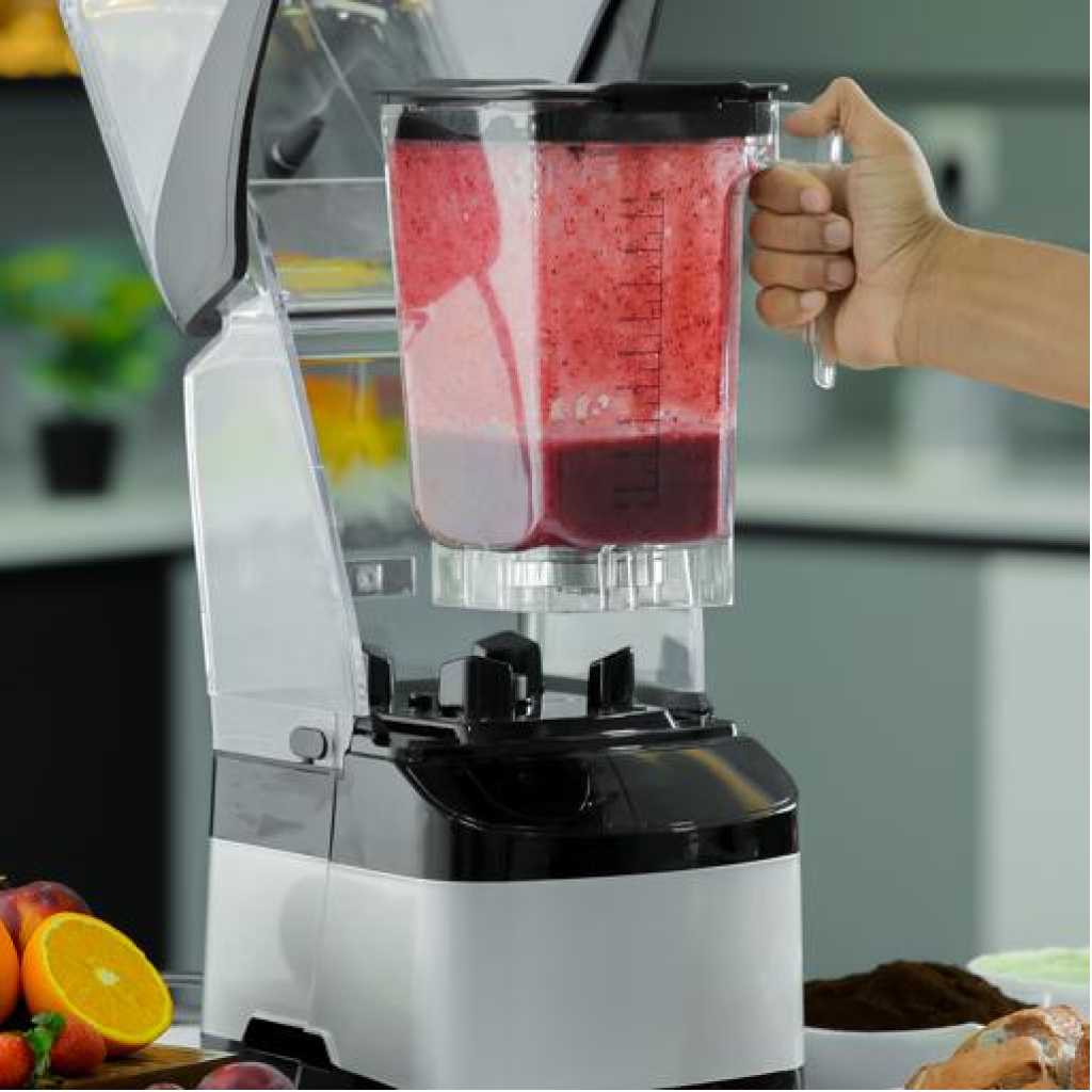 Geepas| GSB44084 Sound Proof Digital Blender, LED Timer, 2L Jar, GSB44084 | Nine Preprogrammed Function | 1800W Blender for Flavored Milk, Smoothie, Sorbet