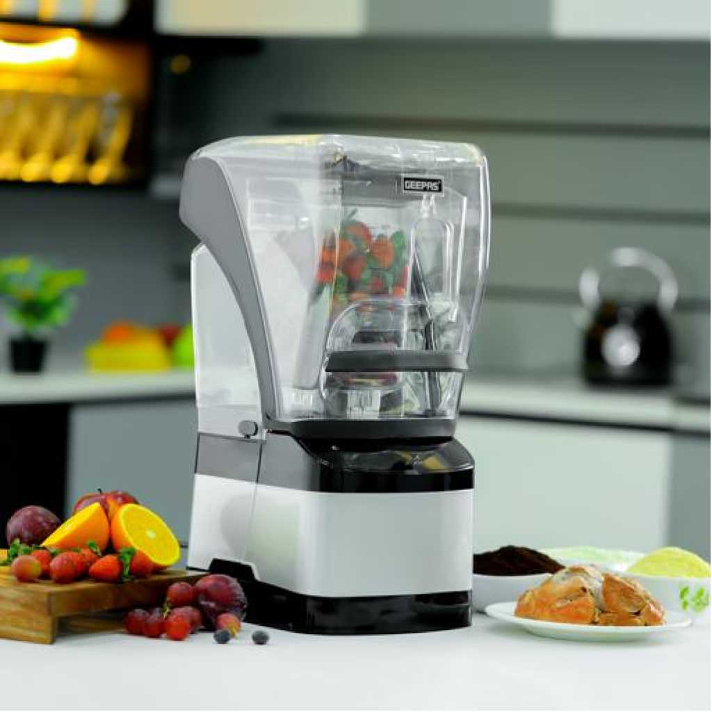 Geepas| GSB44084 Sound Proof Digital Blender, LED Timer, 2L Jar, GSB44084 | Nine Preprogrammed Function | 1800W Blender for Flavored Milk, Smoothie, Sorbet