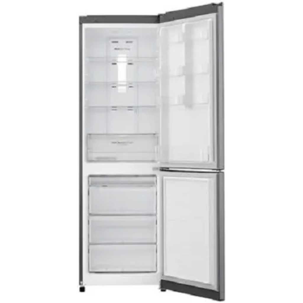 Hisense 290-Litre Double Door Fridge; Bottom Freezer Defrost Refrigerator | RB290D4S - Inox