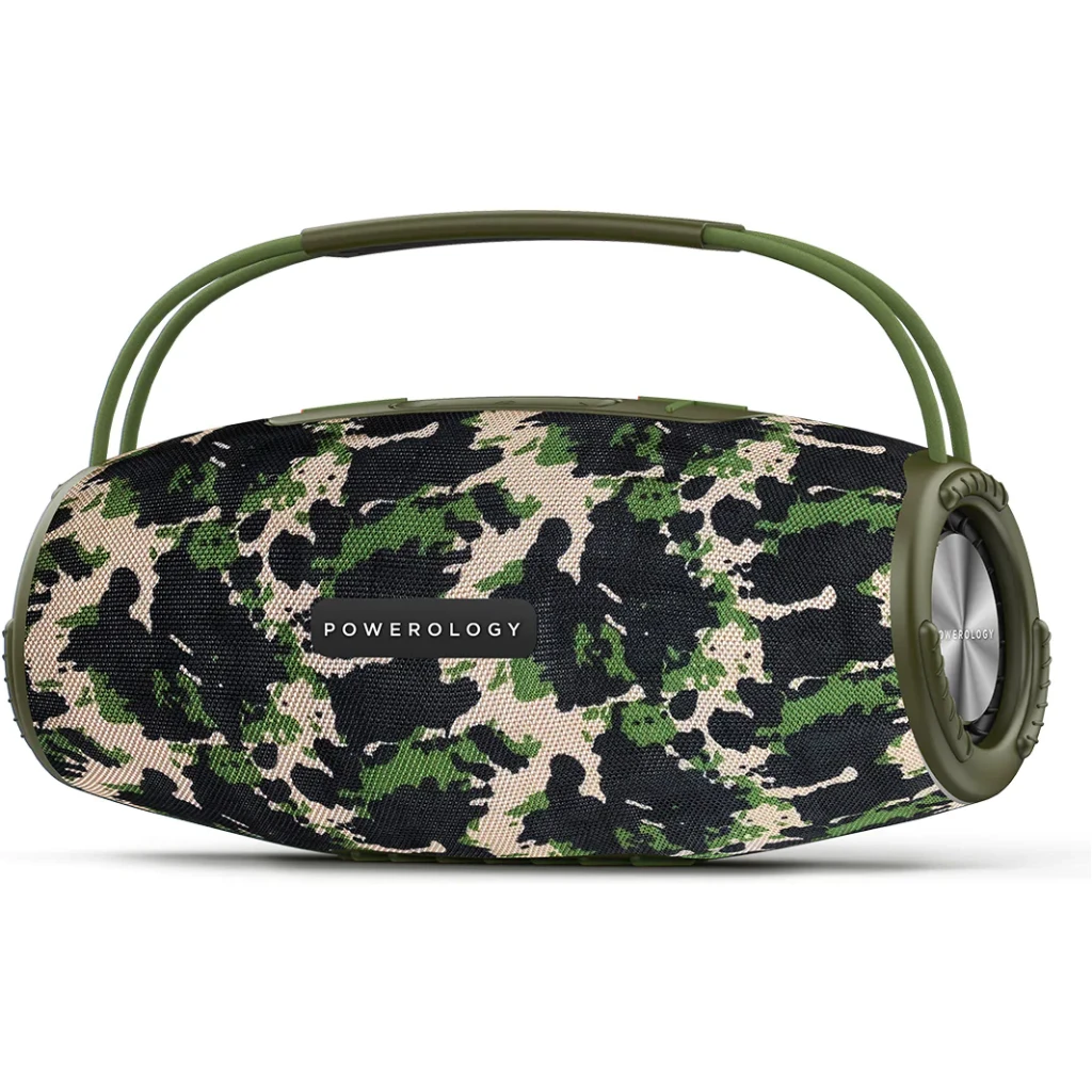 Powerology Phantom Boombox Portable Bluetooth Speaker - Camouflager Green