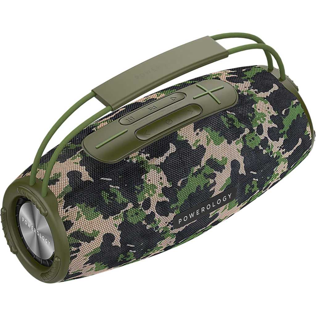 Powerology Phantom Boombox Portable Bluetooth Speaker - Camouflager Green