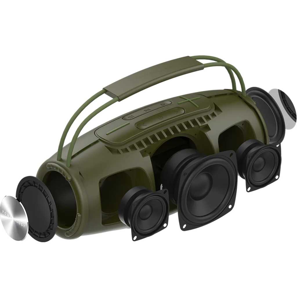Powerology Phantom Boombox Portable Bluetooth Speaker - Camouflager Green