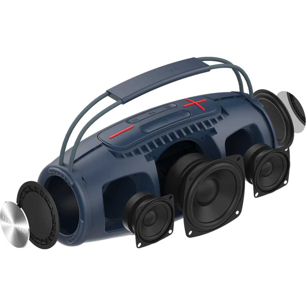 Powerology Phantom Boombox Portable Bluetooth Speaker - Blue