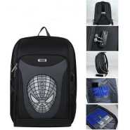 Anti Theft Multi-Design Travel Laptop Student Bookbag Backpack Bag18 Inch, Black.