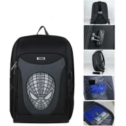 Anti Theft Multi-Design Travel Laptop Student Bookbag Backpack Bag18 Inch, Black.