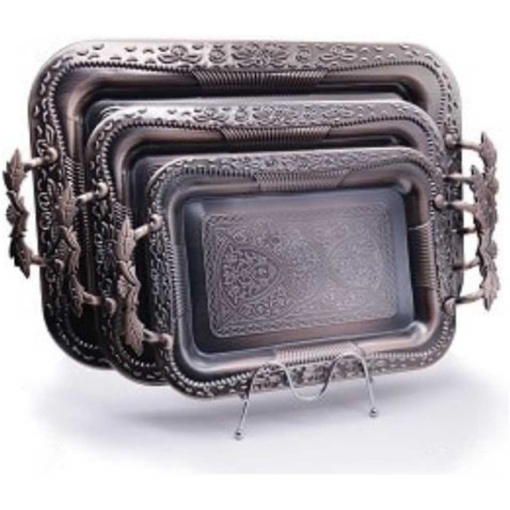 3 Piece Metallic Trays – Copper