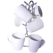 6 Pieces of Self Design Mugs/Cups - White