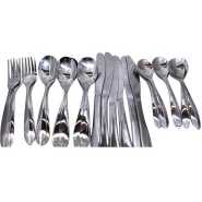 24pcs Cutlery (Forks, Spoons & Knives) - Silver