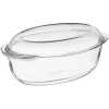 Pyrex Glass Oval Casserole Oven Dish with Lid, 4L , Colourless