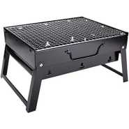 BBQ Portable & Foldable Charcoal Barbecue Grill - Black