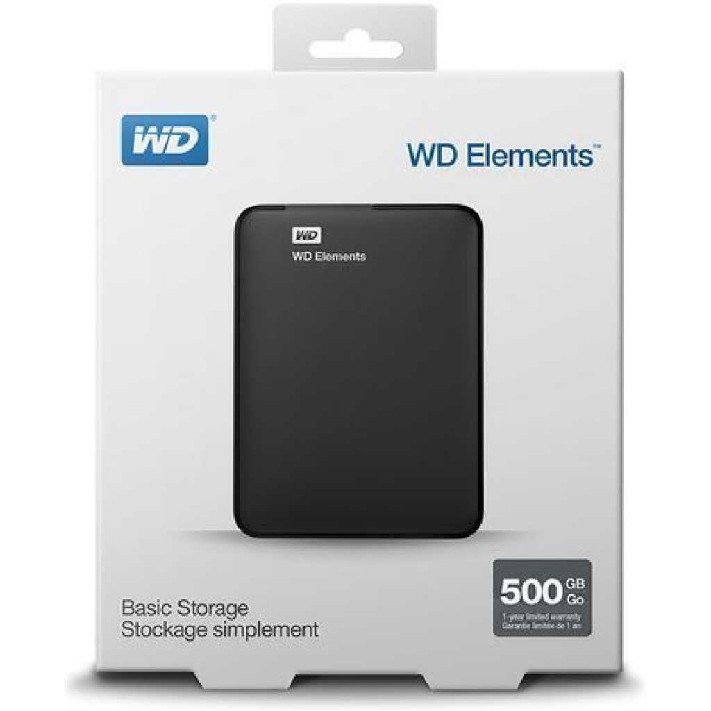 Western Digital External Hard Disk 3.0, 500GB - Black