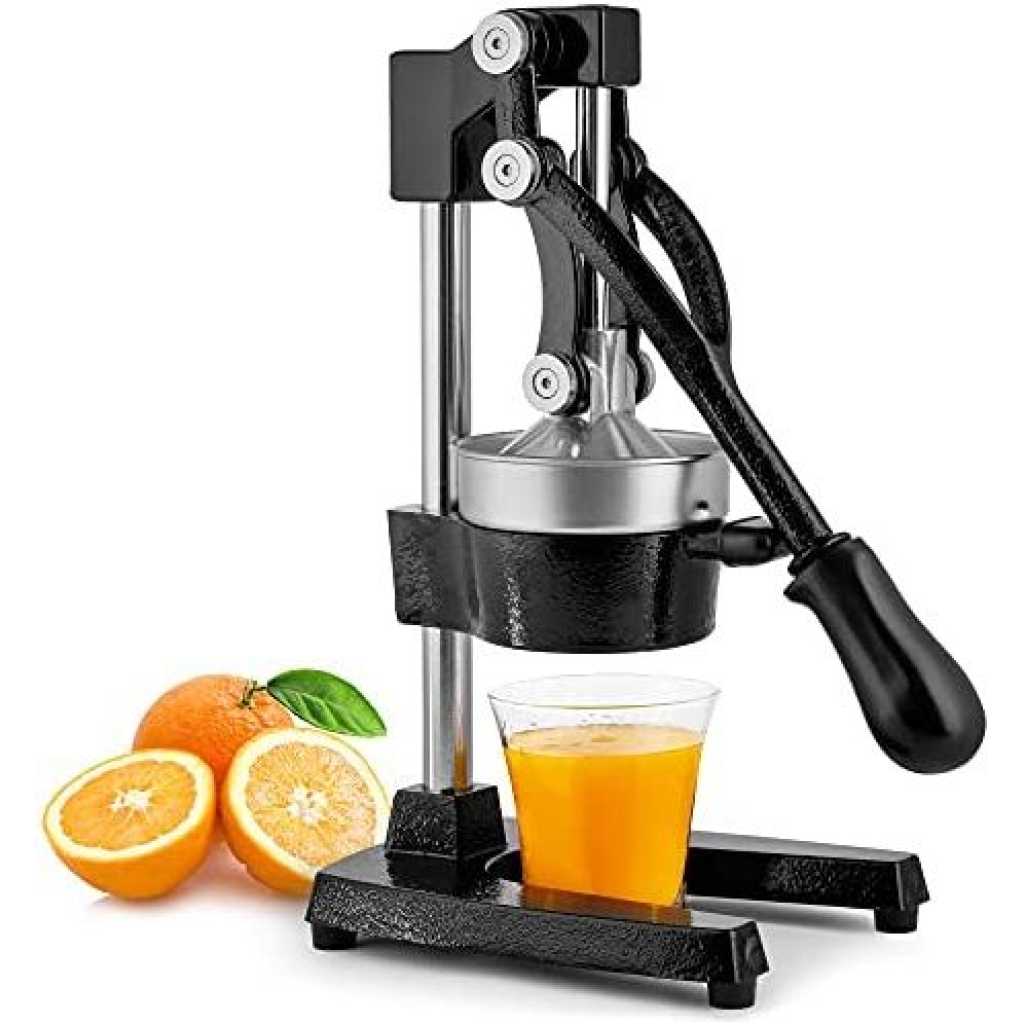 Commercial Manual Citrus Juicer Lemons, Pomegranates Orange Juice Squeezer Press- Black.