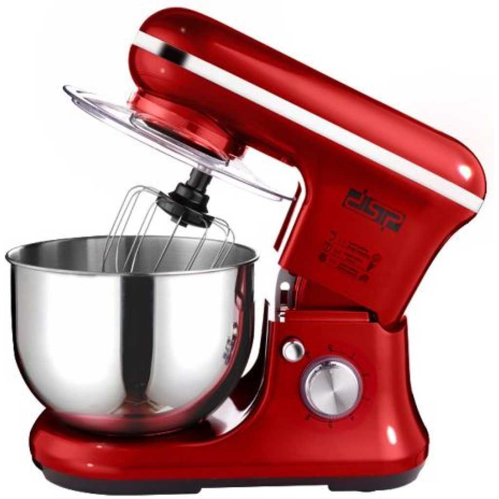 Dsp 5.5L 4 In1 Dough Hand Stand Mixer Food Processor, Red.