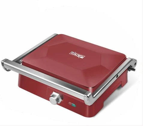 Dsp Sandwich Maker Panini Presser Contact Grill Machine- Red