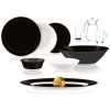 Luminarc Black & White Plates Dinner Set (46 pcs) - Multi-colour