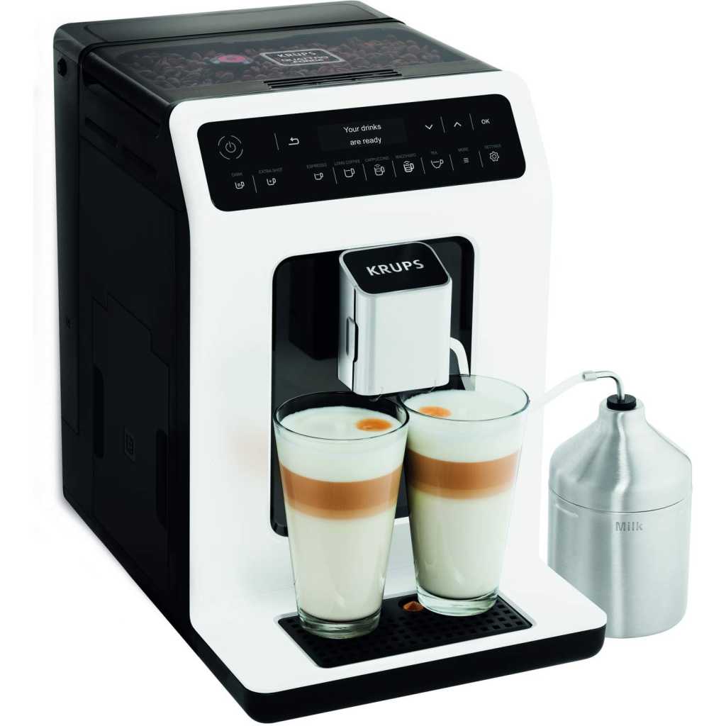 KRUPS Evidence Milk EA891D27 Automatic Coffee Machine, Espresso, Cappuccino, 15 Drink Options, Bean to Cup, Tea