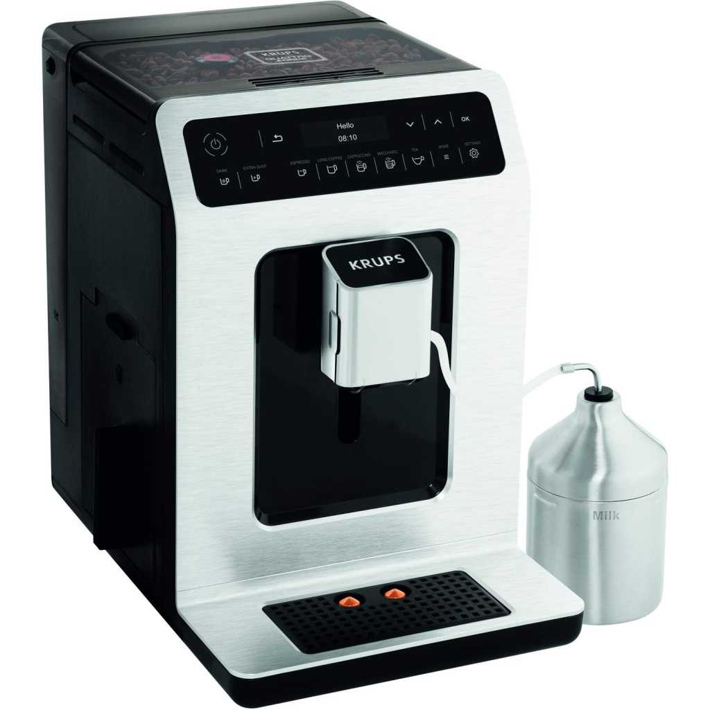 KRUPS Evidence Milk EA891D27 Automatic Coffee Machine, Espresso, Cappuccino, 15 Drink Options, Bean to Cup, Tea