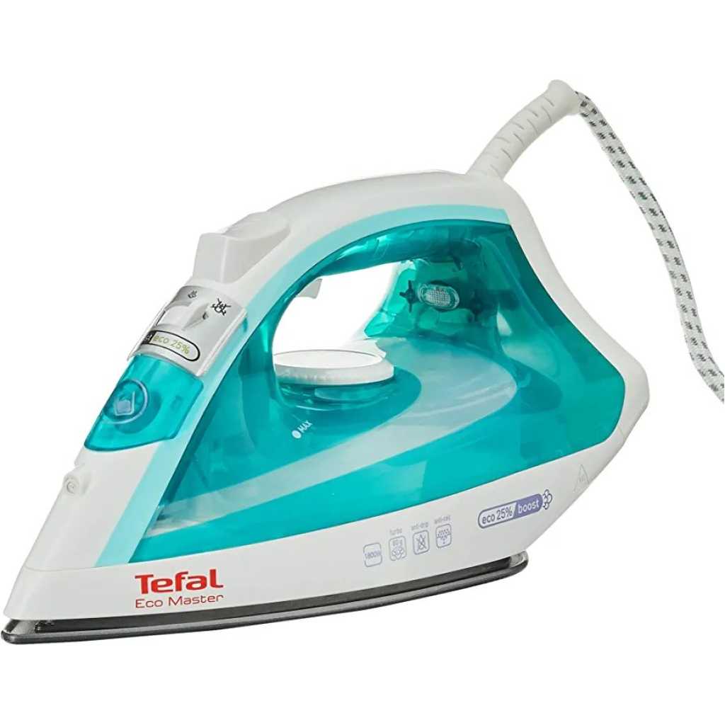 Tefal Eco Master 1800W Non Stick Steam Iron FV1721M0, Spray + Steam Trigger