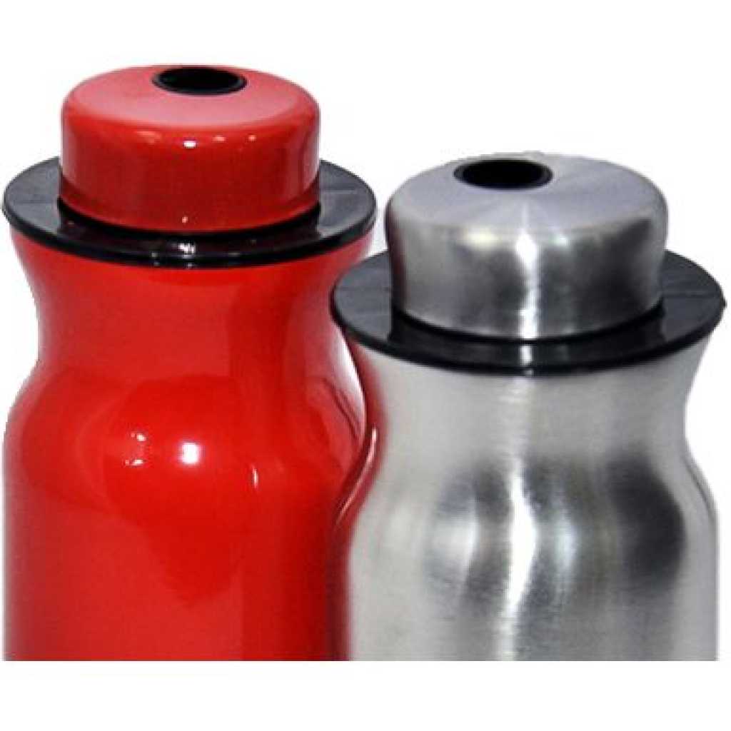 Salt and Pepper Shaker - Red, Silver