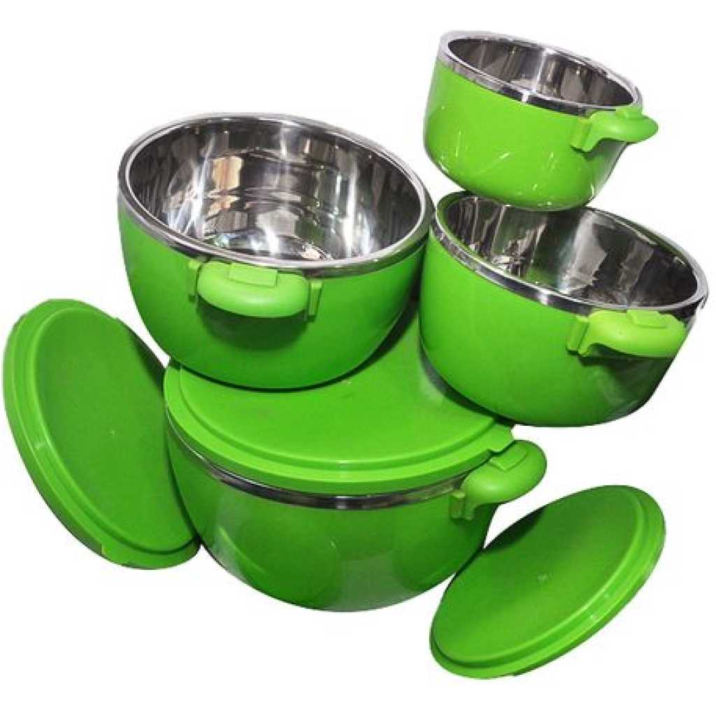 4pc Hot Pot/ Serving Dishes, Green