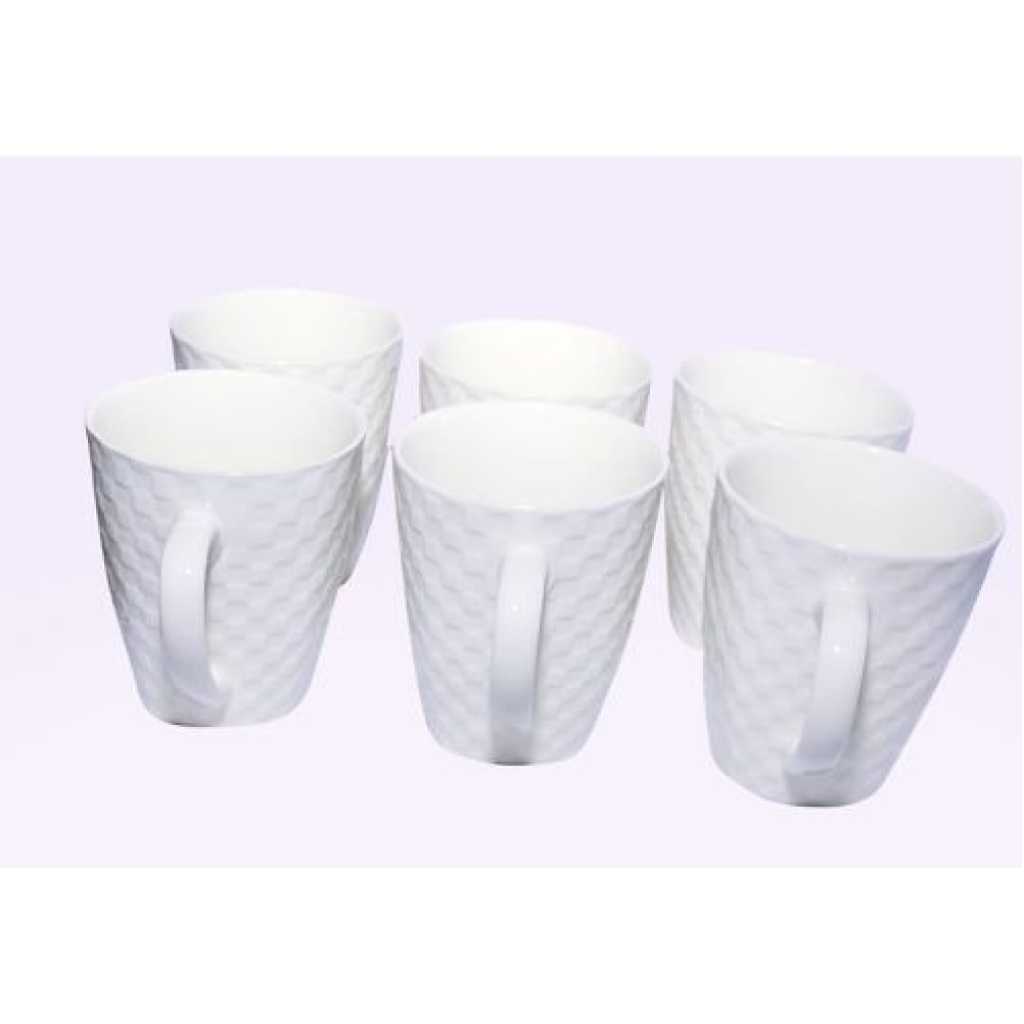 6 Pieces of Self Design Mugs/Cups - White