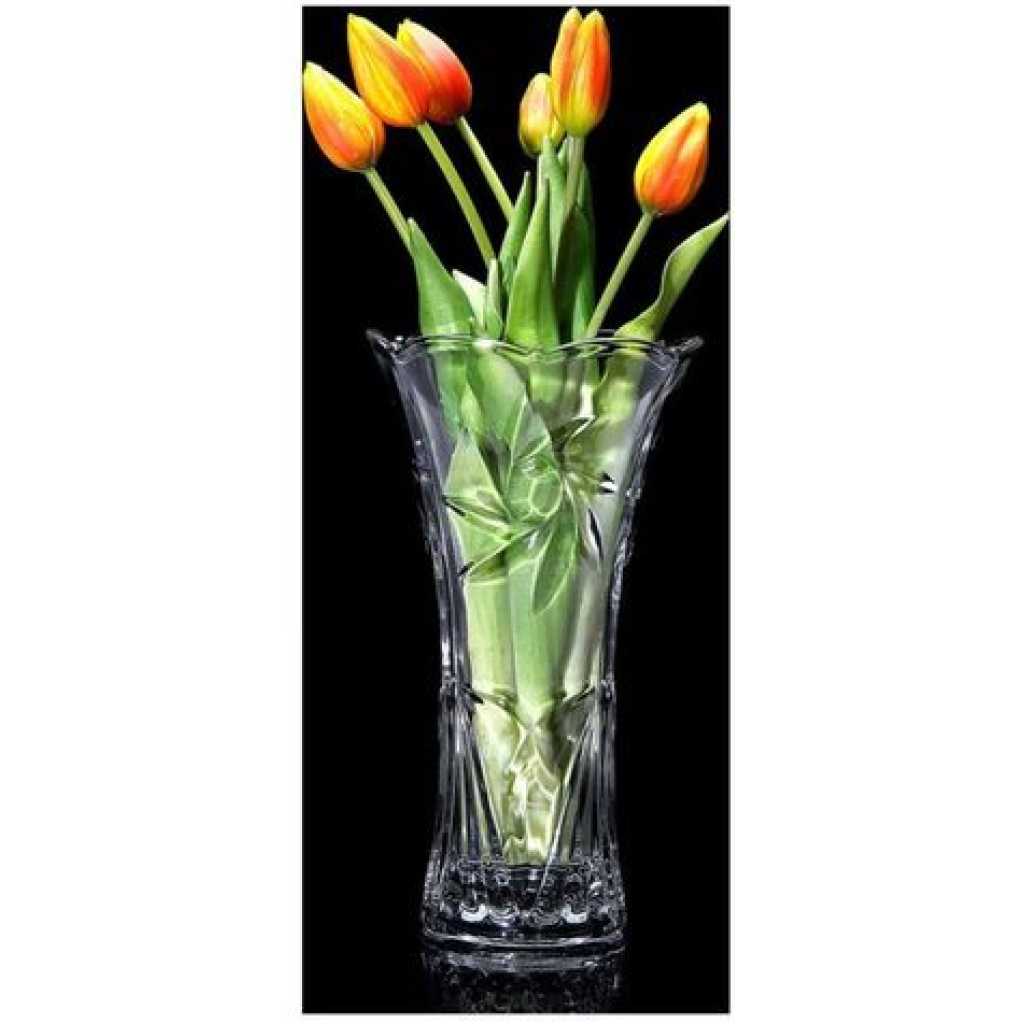 Glass Flower Vase, Colourless