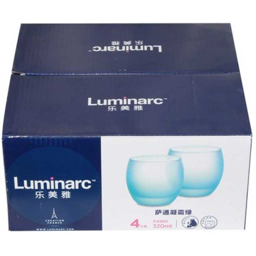 Luminarc 4 Pieces Of Short Frost Juice/Water Glasses - Ice Blue