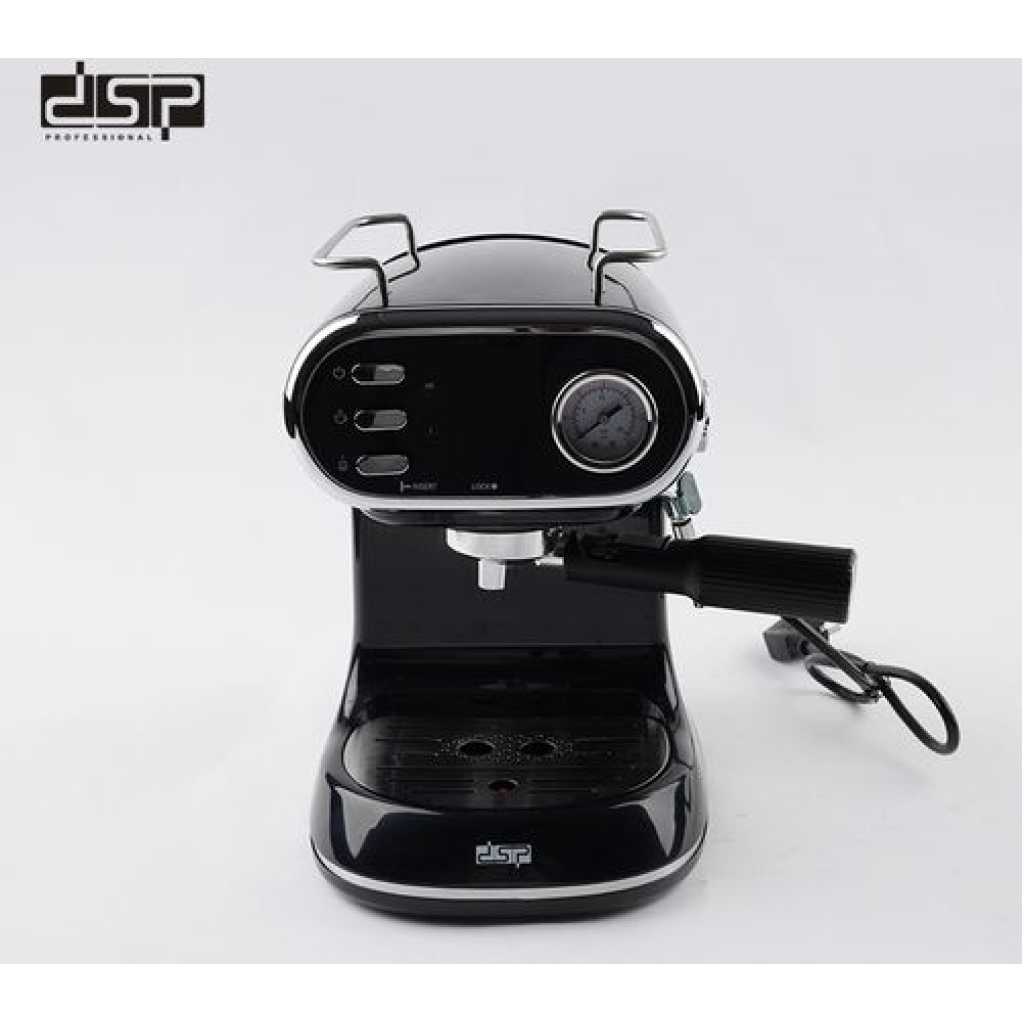 Dsp 15 Bar Electric Espresso Coffee Maker Machine- Black