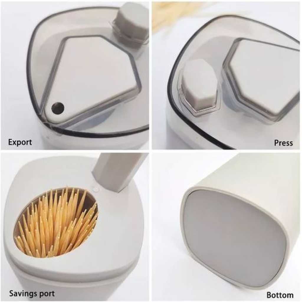 Pop-Up Automatic Toothpicks Holder Dispenser For Kitchen Restaurant Container Pocket Novelty- Green.