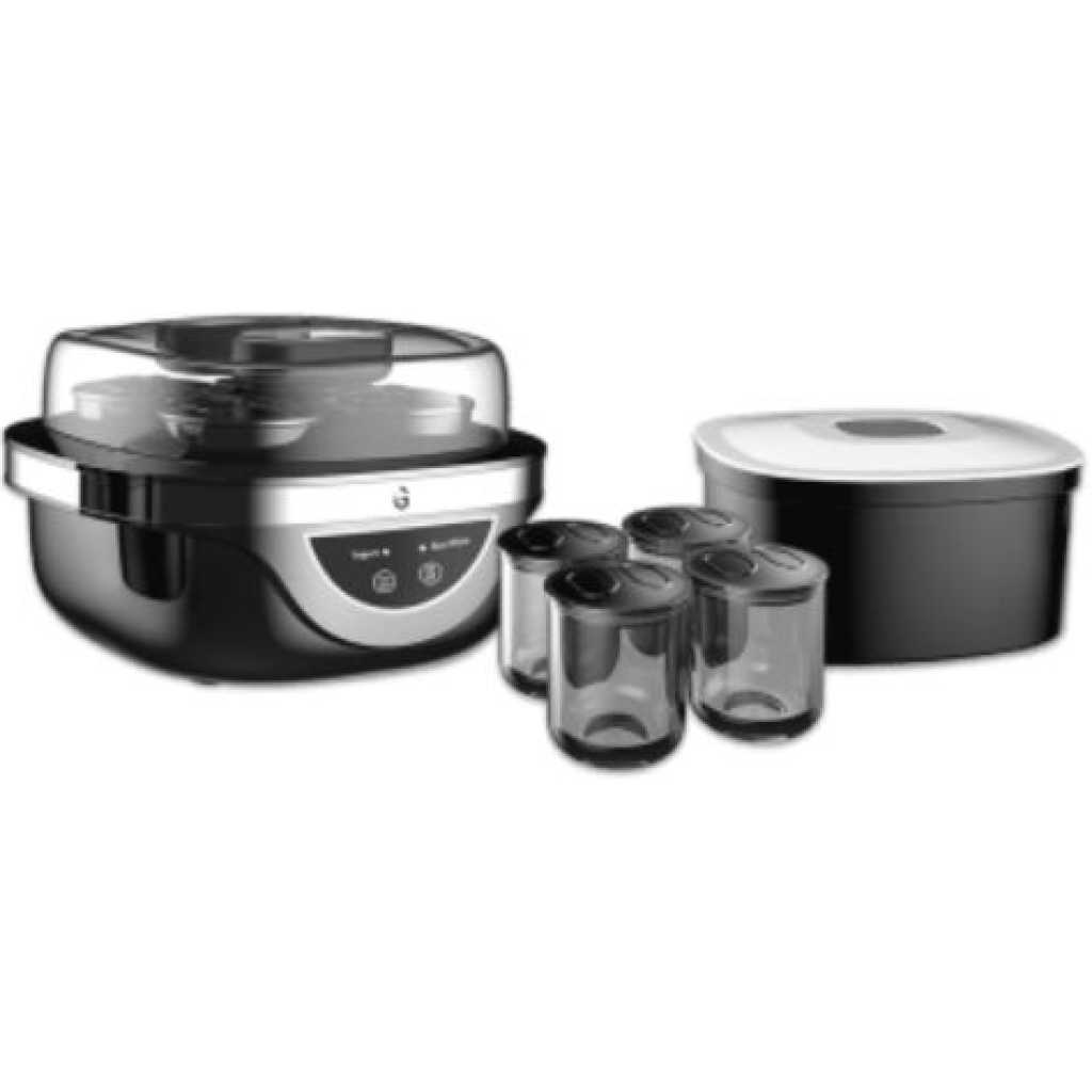 Sonifer 1L Portable Heating Temperature Control Electrical Mini Automatic Yogurt Maker Machine- Black.