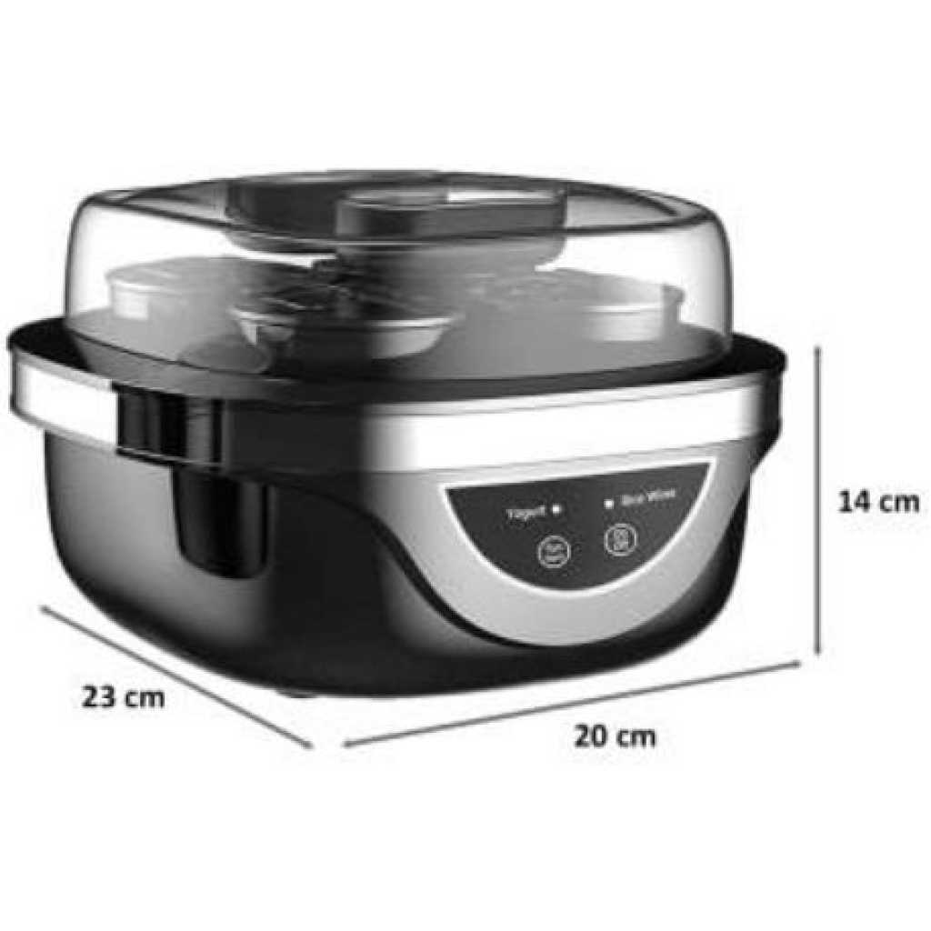 Sonifer 1L Portable Heating Temperature Control Electrical Mini Automatic Yogurt Maker Machine- Black.