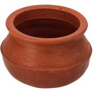 Royalford Sambar Pot, Handmade Clay Cookware, RF10584 100% Natural Clay Non-Toxic & Eco-Friendly Can Be Used On Gas Stove Or Open Fire Earthen Pot/ Clay Pot For Curry, Sambar, Rice, Red