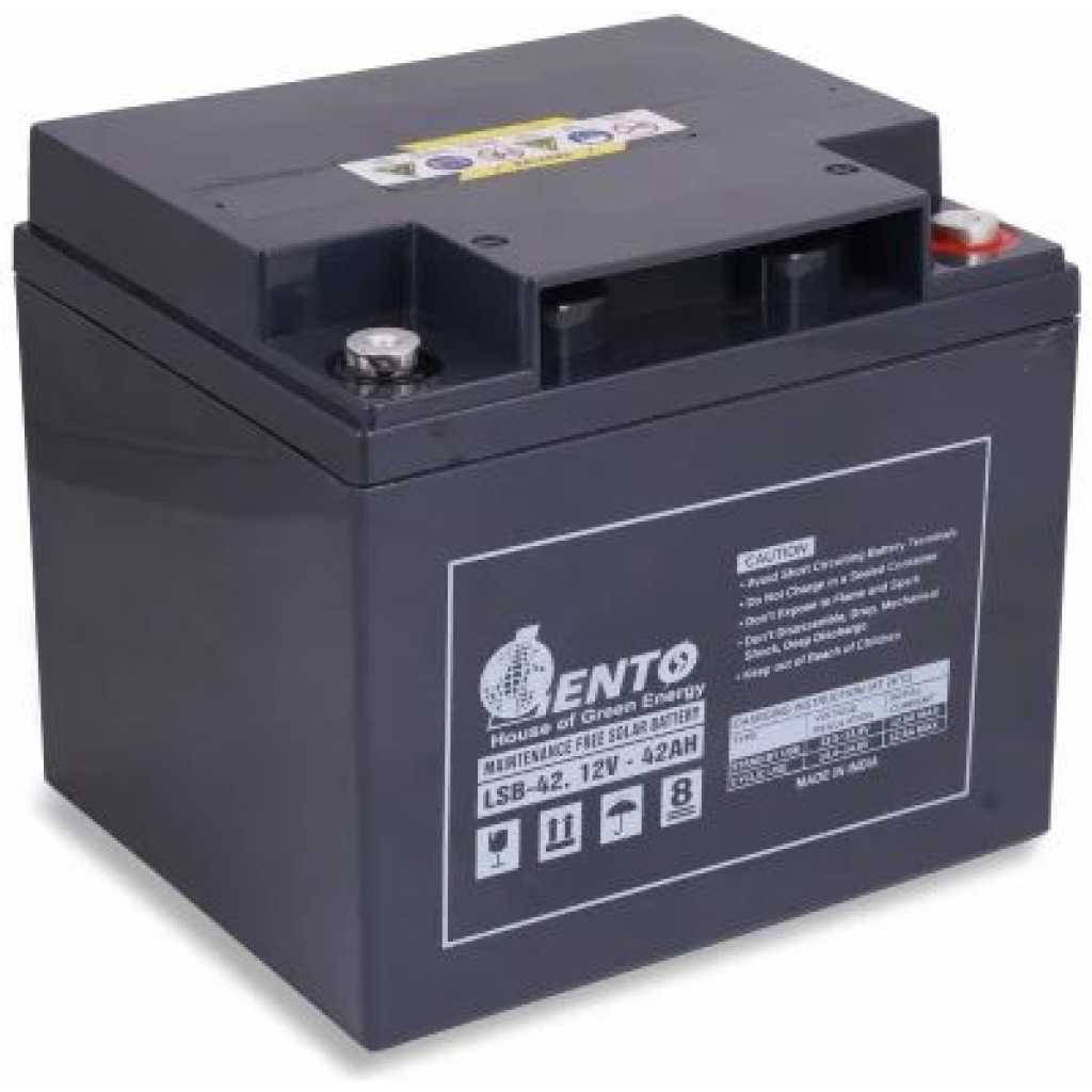 Lento 26AH 12V Solar Battery Sealed Maintenance-free Battery, Made in India