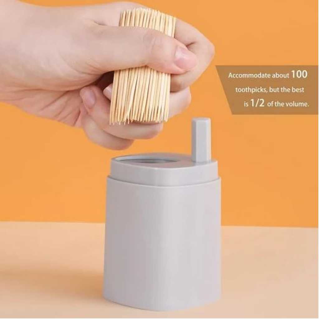 Pop-Up Automatic Toothpicks Holder Dispenser For Kitchen Restaurant Container Pocket Novelty- Green.