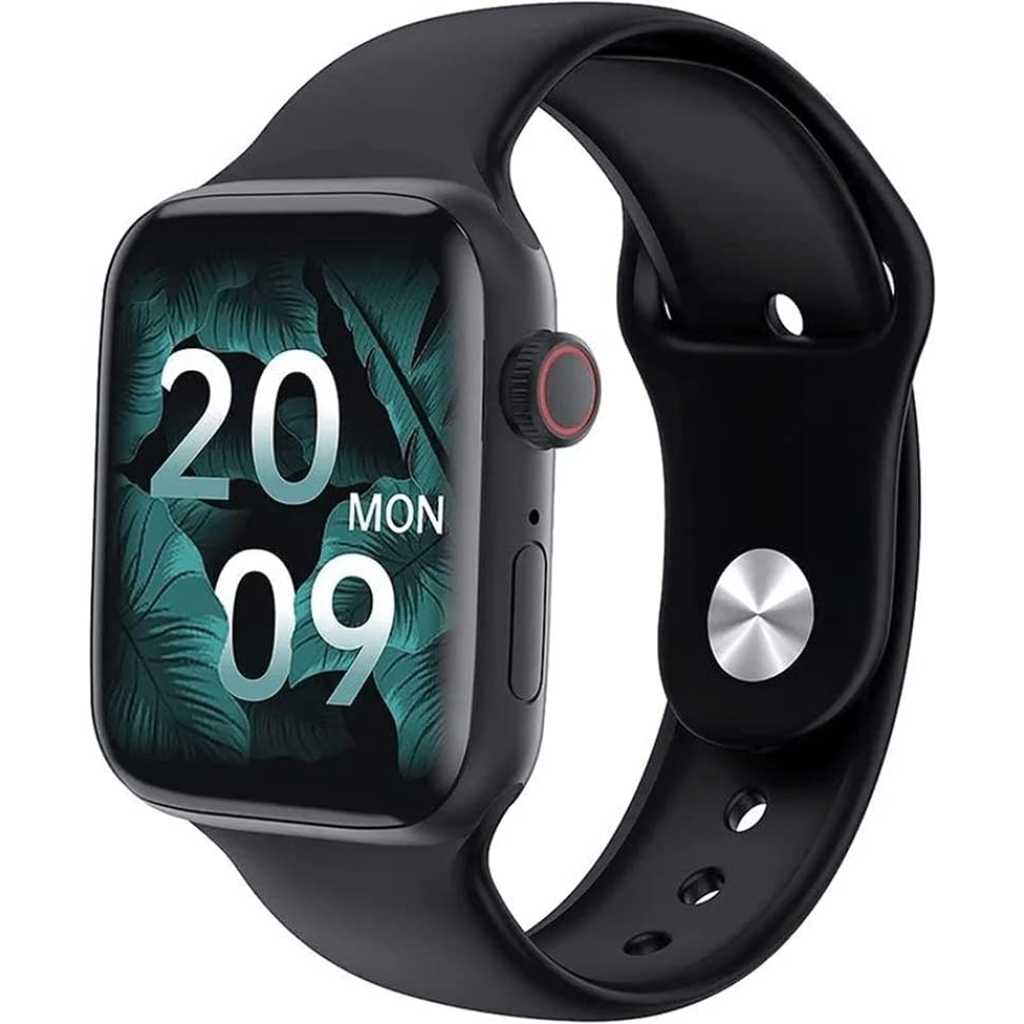 HW22 Pro - Smart Watch Series 6, Bluetooth Call Waterproof with Silicone Band and Full Touch Screen, 44MM, Black