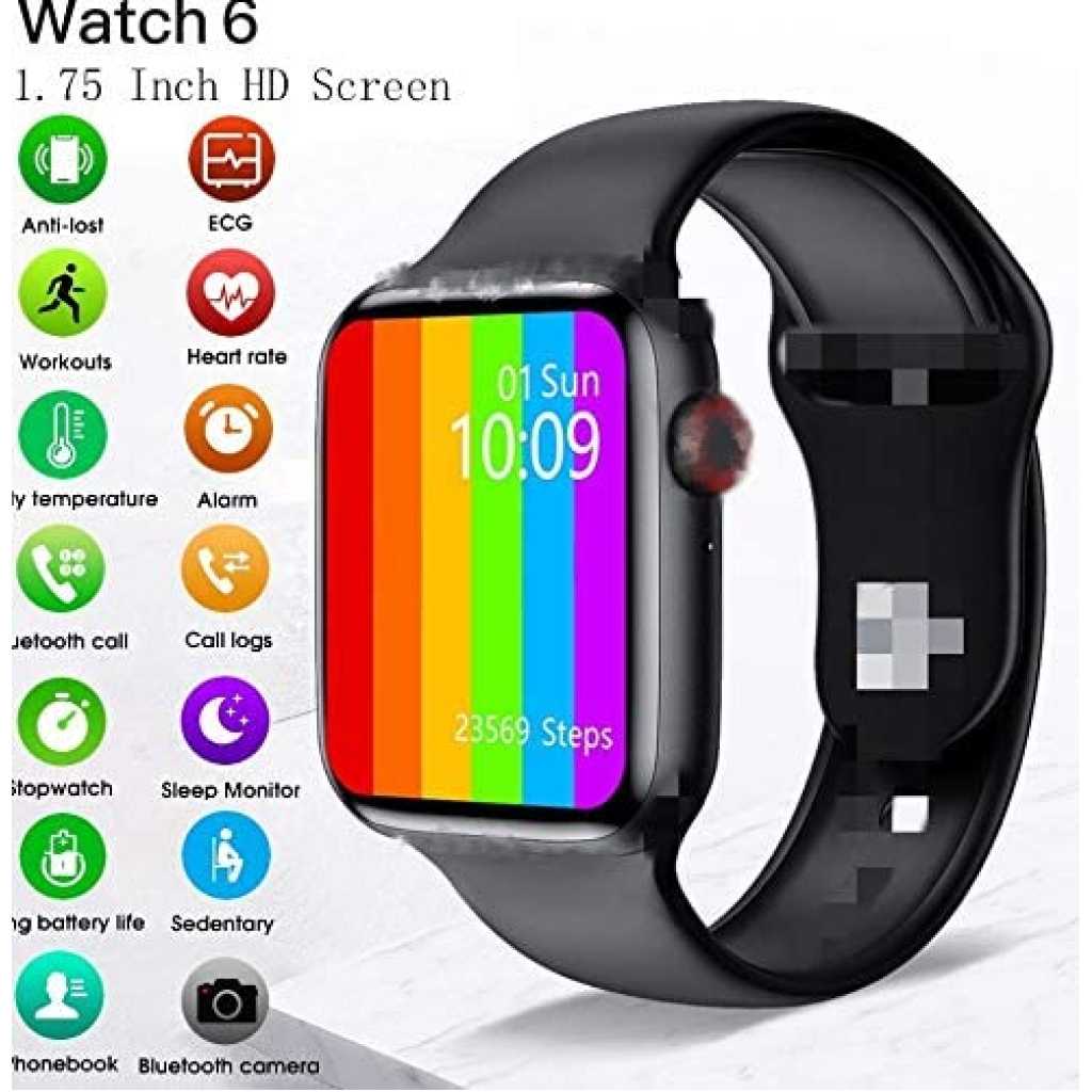 Advanced Smart Watch 1.75in Full Screen - Black